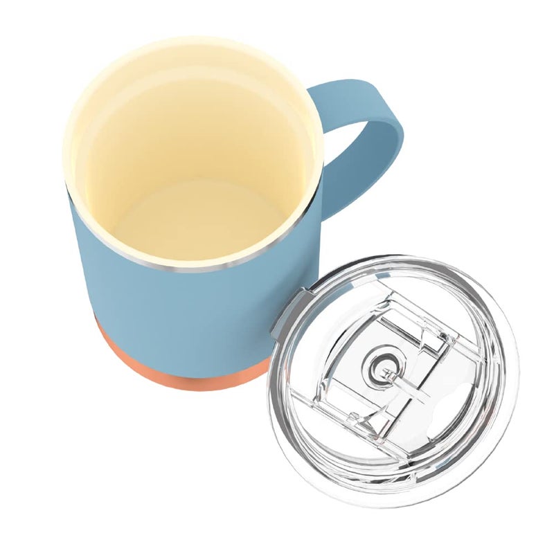 asobu Tower Mug Ceramic Inner Coated Insulated Stainless Steel Cup for Pure Tasting Coffee with Easy Hold Handle and Tritan Lid Fits Standard Cup Holders 20 Ounce Travel Mug (Mint) - Image 2
